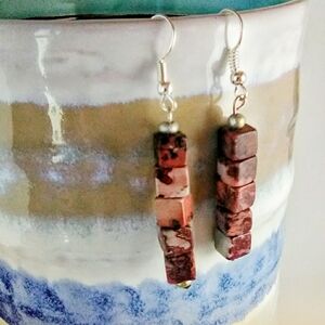 Mookaite Genuine Gemstone Earrings